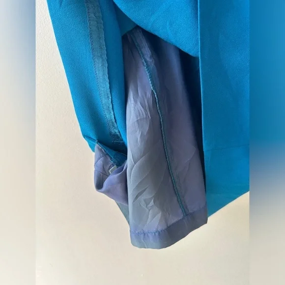 Vintage Steven Stolman - Ann Taylor Mini Dress- Button Back - Teal - Size 6 - Picture 5 of 10